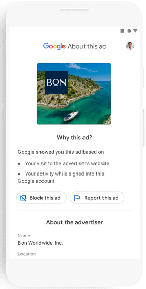 Informationen über eine Anzeige Informationen über eine Anzeige