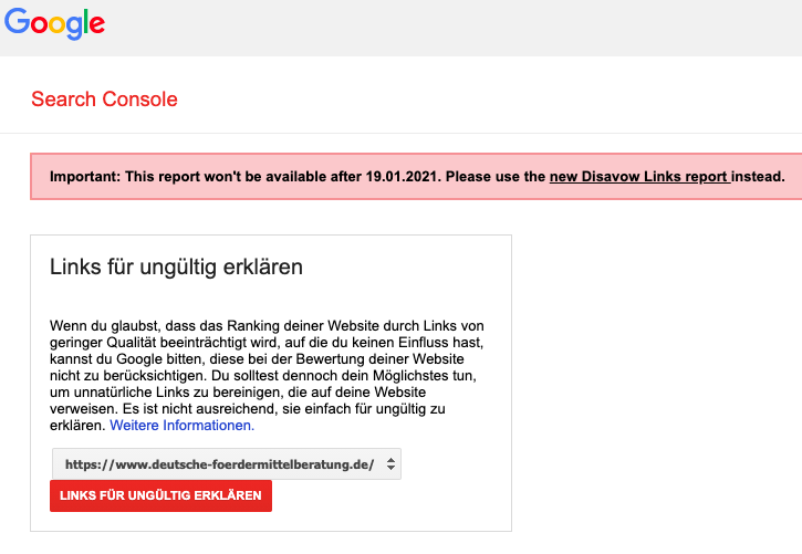 Google Disavow Tool alt
