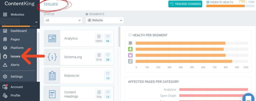Screenshot aus der ContentkingApp